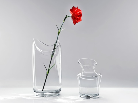 Modern glass vase ornaments floral ornaments