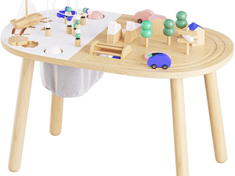 Modern Cream Style Activity Children's Toy Table