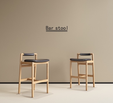 Nordic Solid Wood Bar Stool Bar Chair High Stool Bar Stool DiningRoom Bar Stool Stool