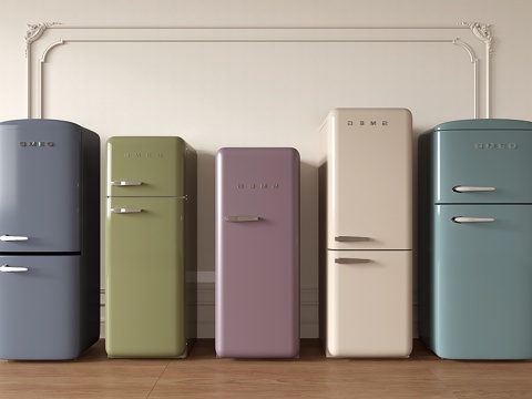 French Retro Refrigerator Mini Refrigerator Macaron Refrigerator Single Door Refrigerator