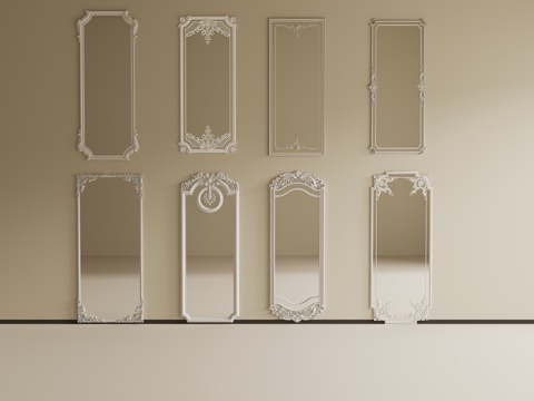 French Middle Ancient Mirror French Mirror French Carved Mirror Cosmetic Mirror Floor Mirror Decorative Mirror