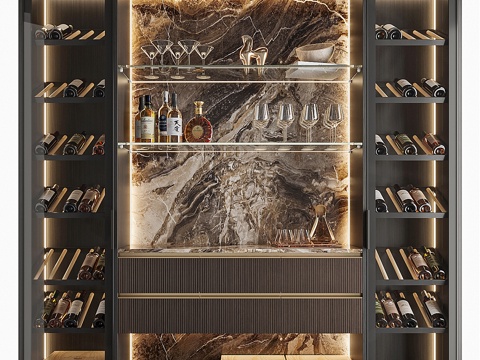 Modern Italian Affordable Luxury Style Wine Cabinet