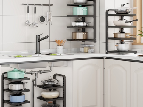 Kitchen Storage Rack Pot and Pot Kitchenware