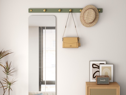 Full-body mirror clothes rail mirror ornaments clothes rail mirror combination