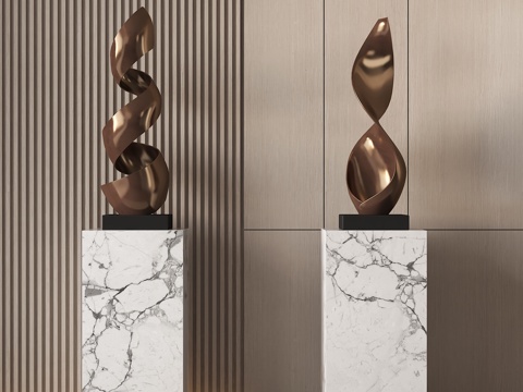 Modern abstract metal sculpture ornaments