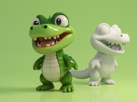 Crocodile cartoon animation toy hand game character film and TV printing sculpture