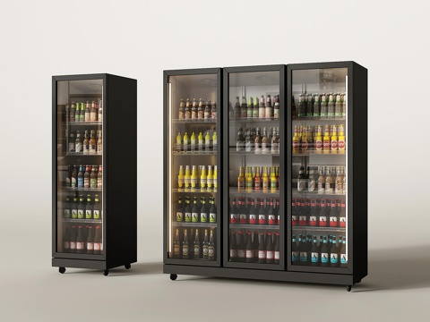 Modern Freezer Refrigerator Display Cabinet