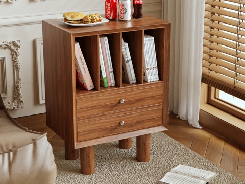 Log Style Side Cabinet