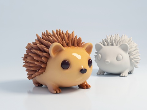 Hedgehog animal cartoon animation game character props scene atmosphere decoration beauty