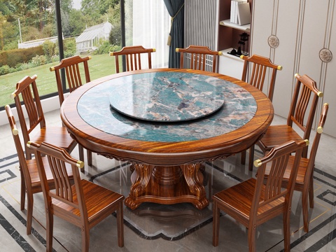 Dining table and chair