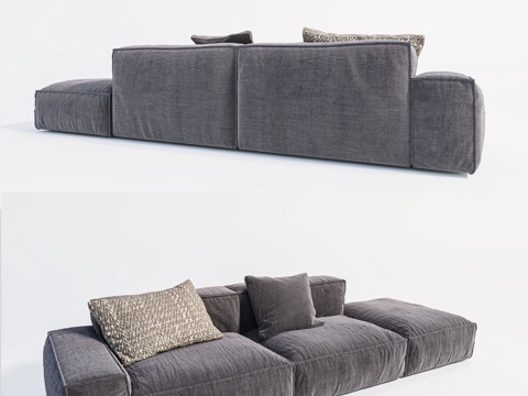 Modern Sofa Multi-Person Sofa Straight Row Sofa Pillow Sofa