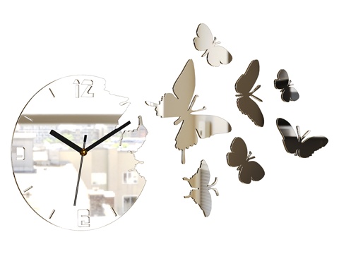 Modern Affordable Luxury Style SRBERNE Butterfly Clock