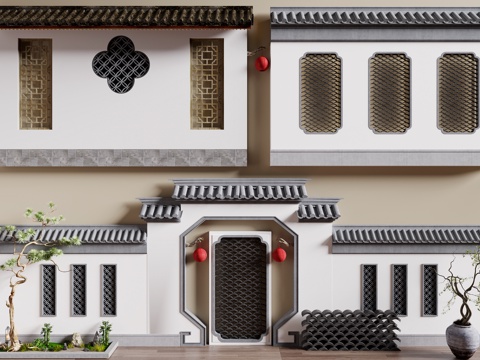 Chinese style landscape wall