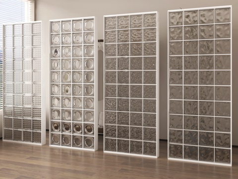 Glass screen partition glass brick