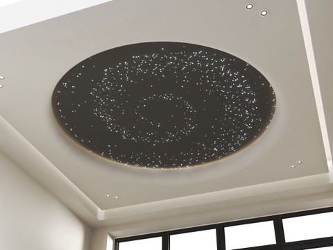 House Silent Style Ceiling Round Special-shaped Ceiling Optical Fiber Lamp Ceiling Star Empty Ceiling Cream Style Ceiling