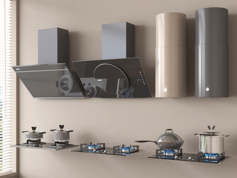 Range hood, gas stove, stove pot