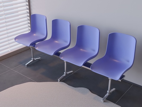 Common Chair Row Seat Airport Station Waiting Chair Backrest Lounge Chair