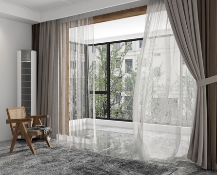 Modern Curtain Window Screen Floor-to-ceiling Window Balcony