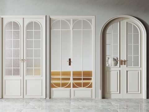 French glass double door, kitchen and bathroom door, double door