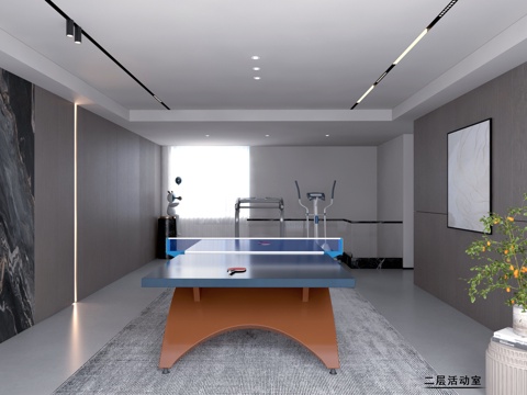 Modern home improvement table tennis room