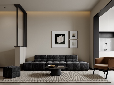 Modern minimalist living room