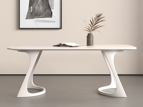 Cream Style Dining Table Modern Dining Table Simple Dining Table