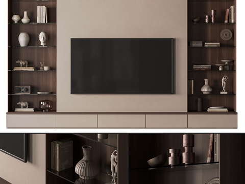 Modern Italian minimalist TV Wall