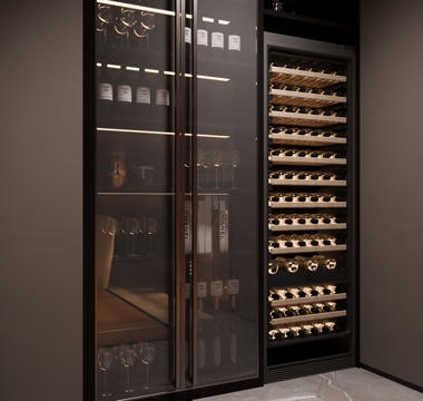 Modern Wine Cabinet Constant Temperature Wine Cabinet Finished Wine Cabinet Glass Wine Cabinet