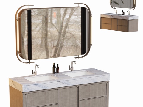 Modern Affordable Luxury Style Bathroom Cabinet Mirror