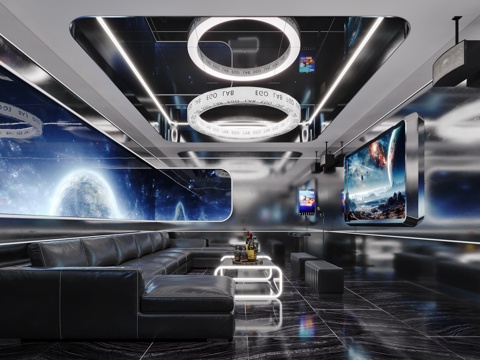 Modern sense of science and technology KTV rooms