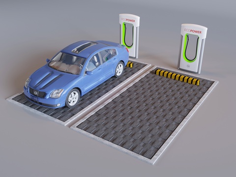 New energy vehicle charging station outdoor parking lot charging pile parking limit rod car block