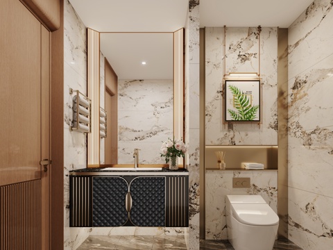 Affordable Luxury Style club bathroom