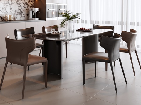 Italian Dining Table and Chair Combination