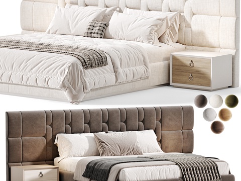 Modern Affordable Luxury Style Double Bed Collection
