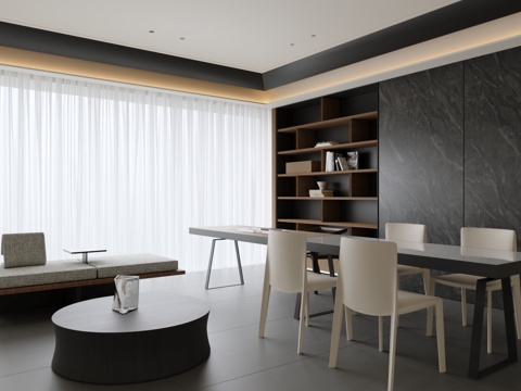 Modern Italian Home Living Room Horizontal Hall Dining Table and Chair Sideboard Display Cabinet Reception Room