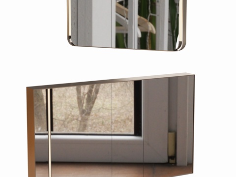 Modern toilet mirror cabinet mirror