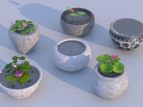 Modern Water Tank Stone Groove Manger Water Bowl