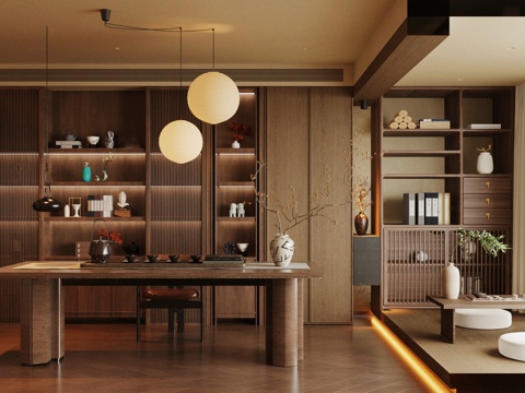 New Chinese Zen Tea Room Song Aesthetics Tea Room Tatami Tea Room Balcony Tea Room Tea Room Tea Room Cabinet