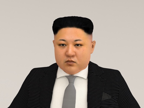 Suit business people three fat North Korean leader man fat man