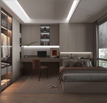 Modern Tatami Bedroom 3D Model