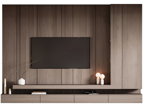 New Chinese minimalist TV Wall