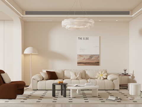 Cream Style Living&Dining Room