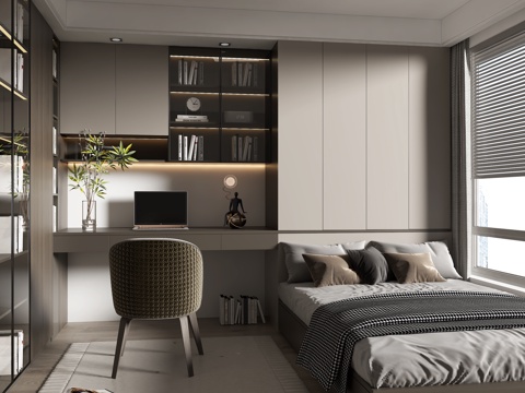 Modern Home Tatami Bedroom SU Model
