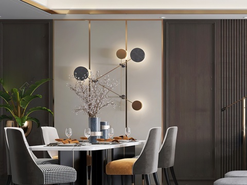 Italian DiningRoom Modern Restaurant High-class Grey Restaurant Black and White Grey Modern Restaurant Dining Table
