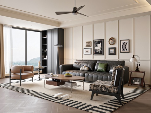 French antique living room black and white gray living room sofa coffee table group combination