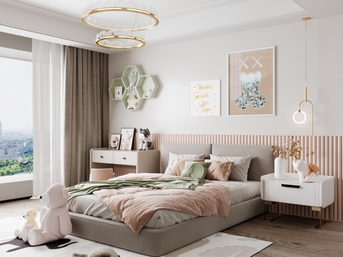 Modern kids Bedroom Boys Room Girls Room kids Bed Children's Wardrobe Children's Desk