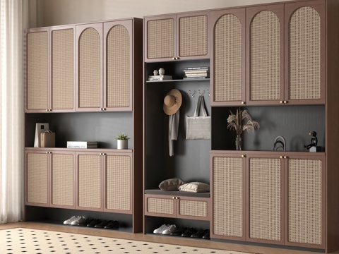 Mid-century Style shoe cabinet