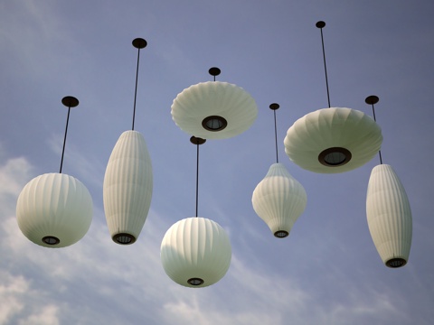 Lantern suspended ceiling ceiling combination