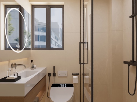 Modern Log Toilet Shower