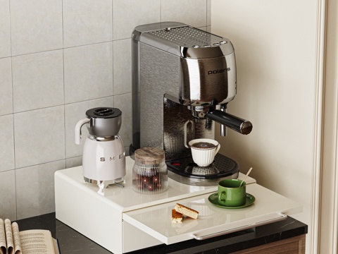 Coffee machine rack